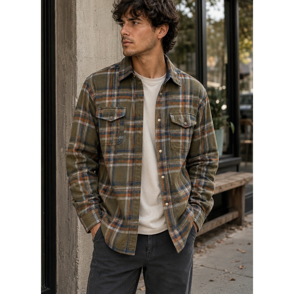Toad&Co Mojac Overshirt Organic Cotton Plaid Lined Flannel Shacket Fall 2017 L